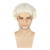 Retro Medieval Prince Judge Lawyer Cosplay Braid Wig Heat Resistant Synthetic Hair Halloween Costume Accessories